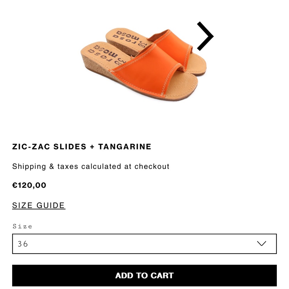 Rosa Mosa ziczac orange slides NWT